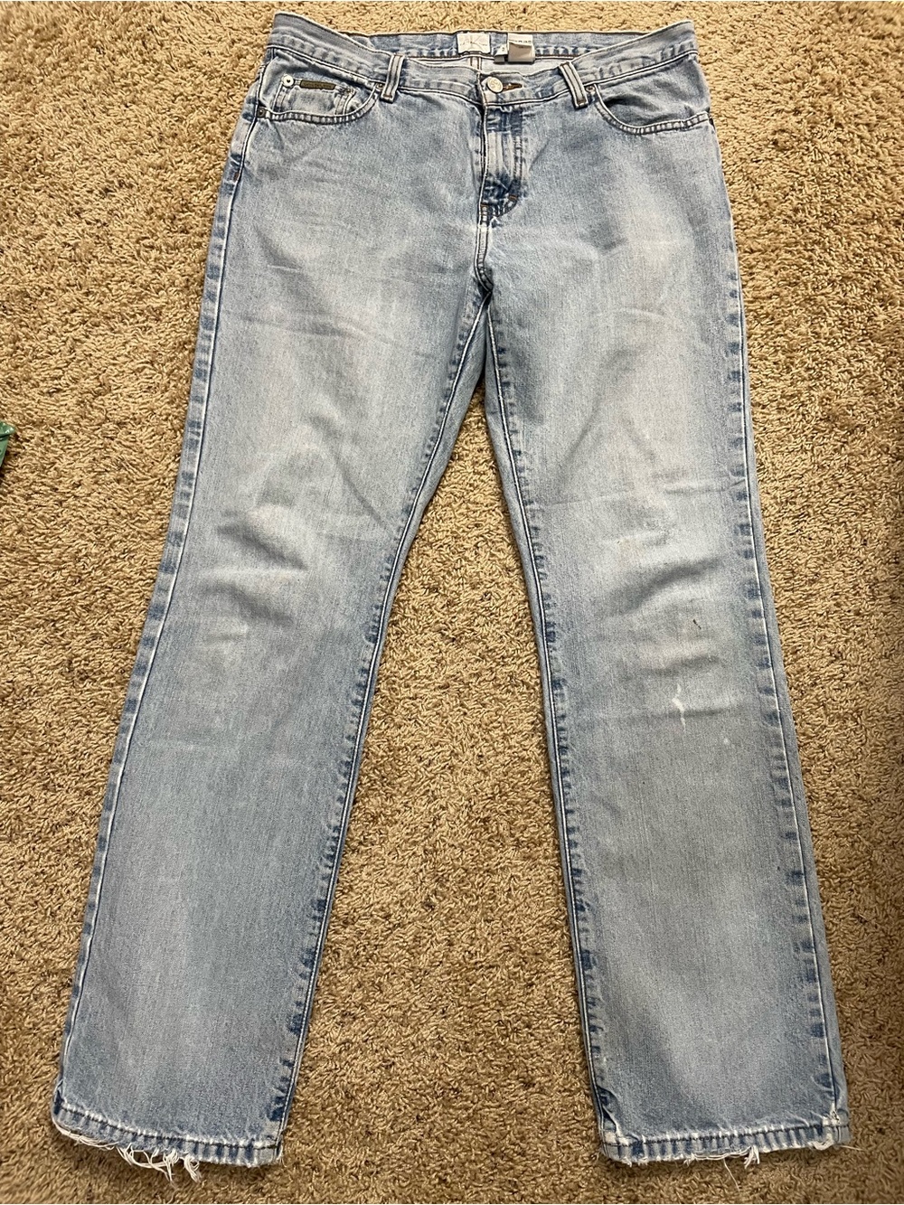 Vtg Y2K CK Calvin Klein Jeans, low rise straight leg, 100% cotton, size 12x31
